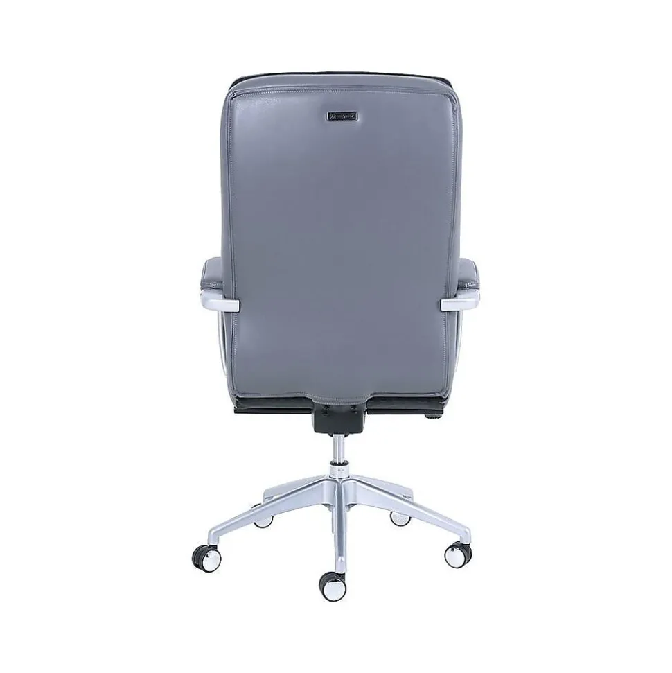 Beautyrest Platinum Sofil Bonded Leather Executive Chair, Gray (49404)