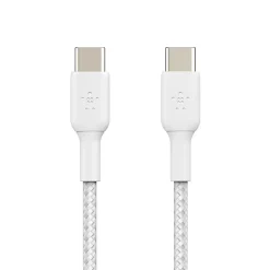 Belkin BOOST CHARGE 3.3 ft. Braided USB-C to USB-C Cable, White (CAB004BT1MWH)