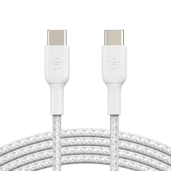 Belkin BOOST CHARGE 3.3 ft. Braided USB-C to USB-C Cable, White (CAB004BT1MWH)