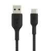 Belkin BOOST CHARGE Braided USB-C to USB-A Cable, 15 cm / 6", Black
