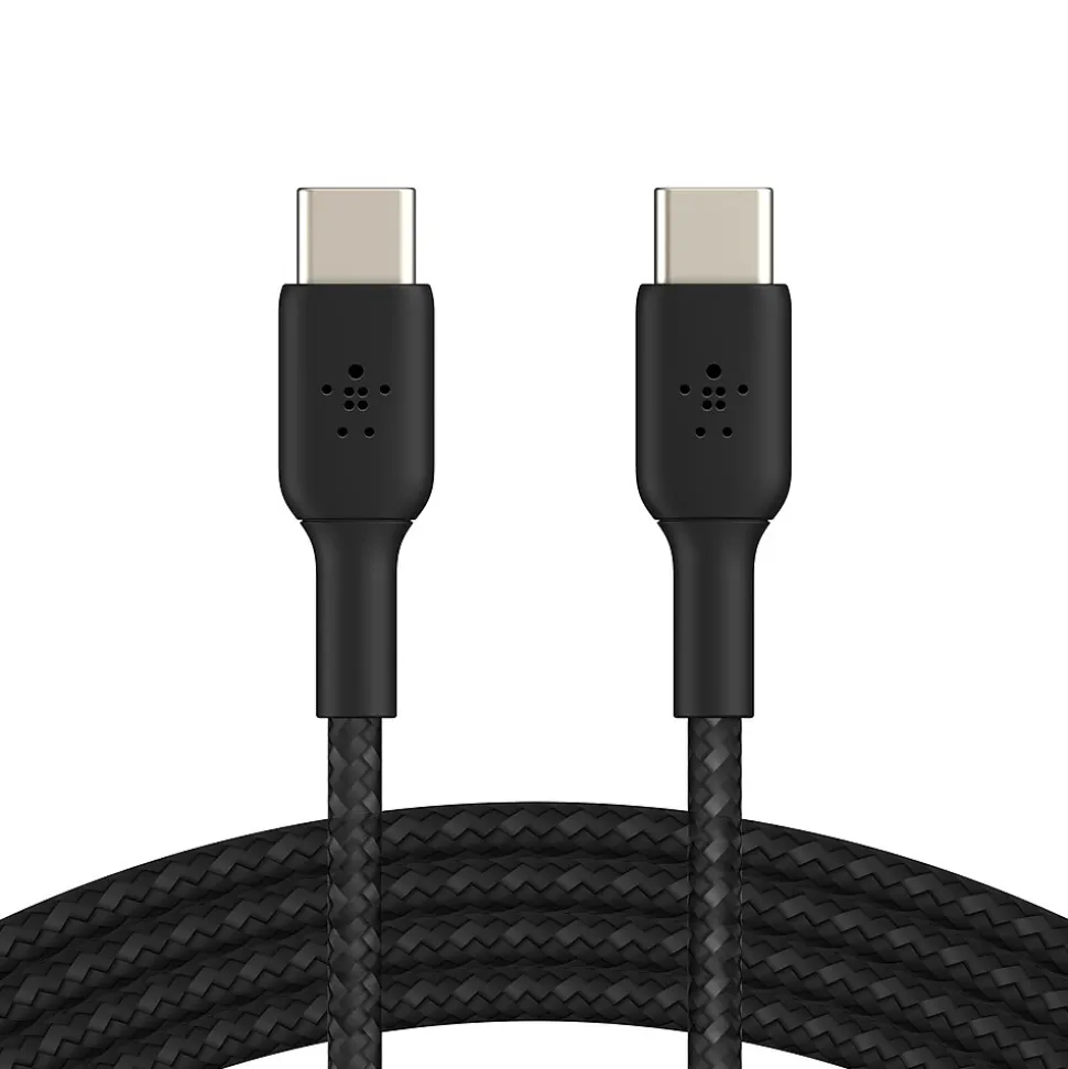 Belkin BOOST CHARGE Braided USB-C to USB-C Cable, 1m / 3.3 ft., Black