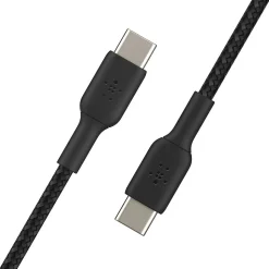 Belkin BOOST CHARGE Braided USB-C to USB-C Cable, 1m / 3.3 ft., Black