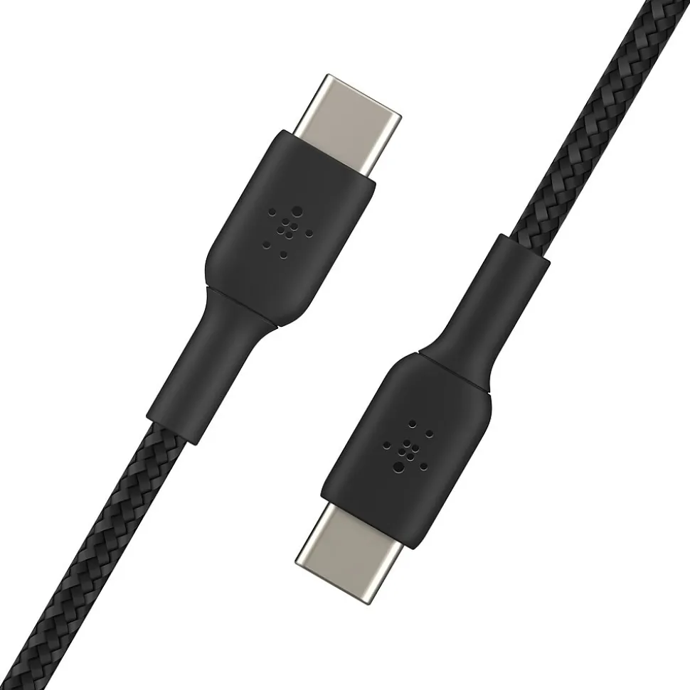 Belkin BOOST CHARGE Braided USB-C to USB-C Cable, 1m / 3.3 ft., Black