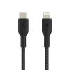 Belkin BOOST CHARGE Braided USB-C to Lightning Cable, 1m / 3.3 ft., Black