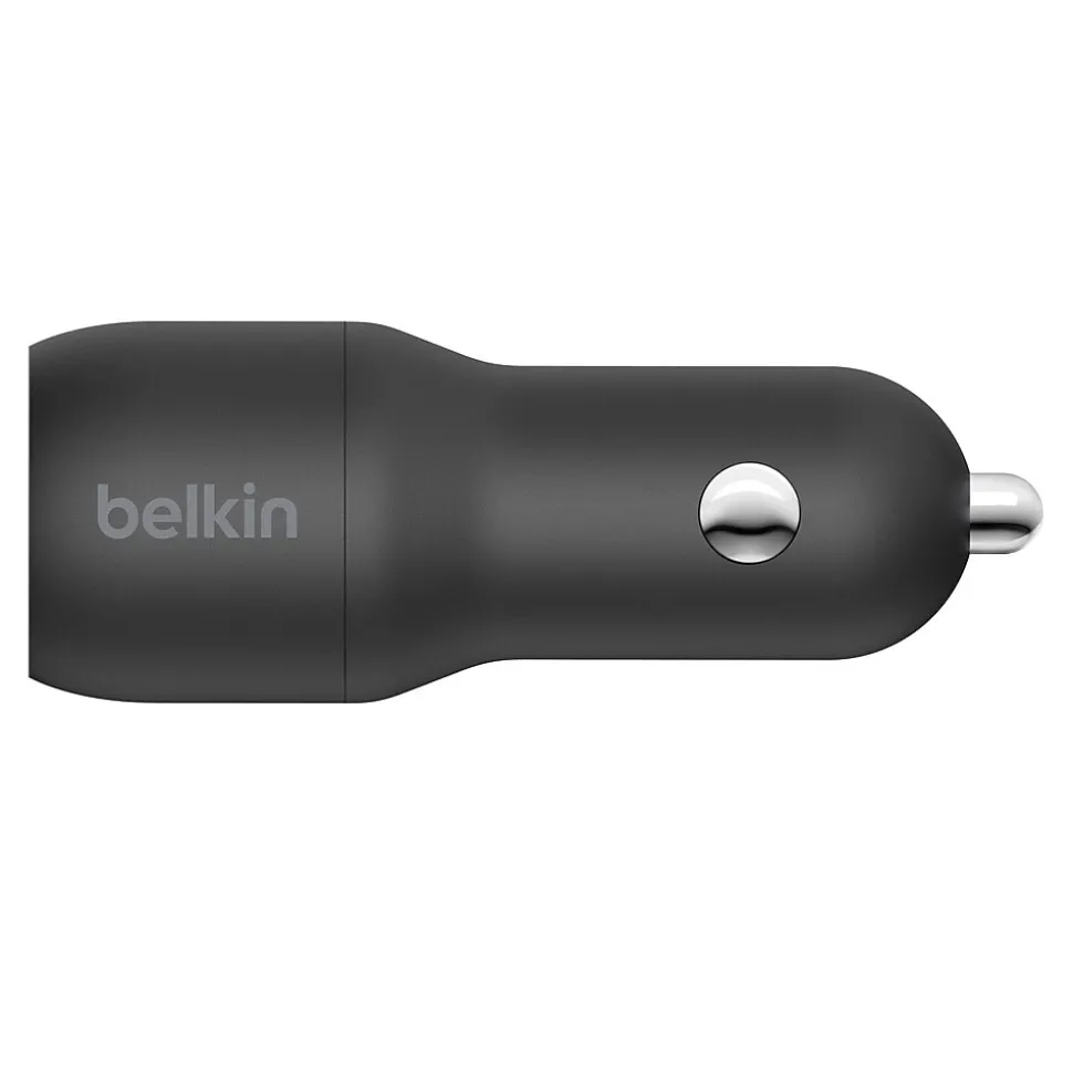 Belkin BOOST CHARGE Dual USB-A Car Charger 24 W + USB-A to Micro-USB Cable, Black