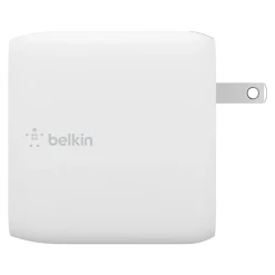 Belkin BOOST CHARGE Dual USB-C PD GaN Wall Charger, 68 W, White