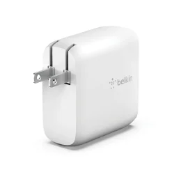 Belkin BOOST CHARGE Dual USB-C PD GaN Wall Charger, 68 W, White