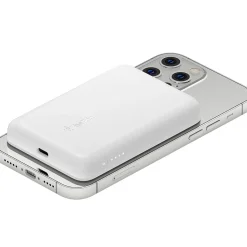 Belkin BOOST CHARGE Magnetic Wireless Power Bank for iPhone 12/13/14, 2500mAh, White (BPD002BTWH)