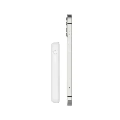 Belkin BOOST CHARGE Magnetic Wireless Power Bank for iPhone 12/13/14, 2500mAh, White (BPD002BTWH)