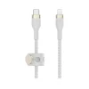 Belkin BOOST CHARGE PRO Flex 6.6' USB Type-C to Lightning Power Cable, Male to Male, White (CAA011BT2MWH)