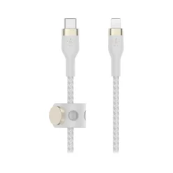 Belkin BOOST CHARGE PRO Flex 6.6' USB Type-C to Lightning Power Cable, Male to Male, White (CAA011BT2MWH)