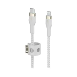 Belkin BOOST CHARGE PRO Flex 6.6' USB Type-C to Lightning Power Cable, Male to Male, White (CAA011BT2MWH)