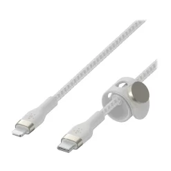 Belkin BOOST CHARGE PRO Flex 6.6' USB Type-C to Lightning Power Cable, Male to Male, White (CAA011BT2MWH)