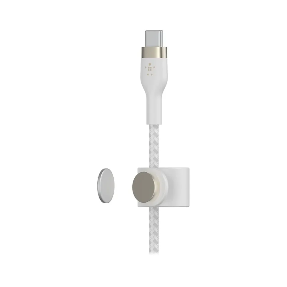 Belkin BOOST CHARGE PRO Flex 6.6' USB Type-C to Lightning Power Cable, Male to Male, White (CAA011BT2MWH)