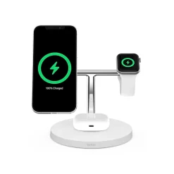 Belkin BOOST CHARGE PRO 3-in-1 Wireless Charger for iPhone 12, White (WIZ009ttWH)