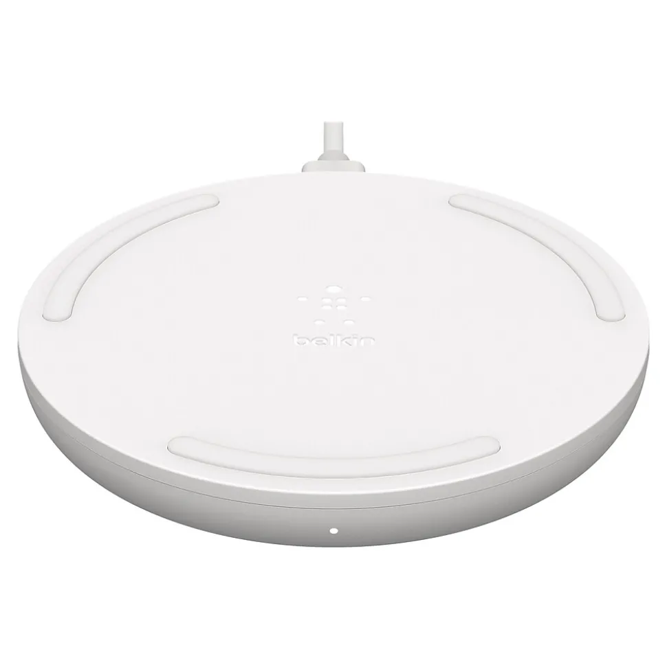 Belkin BOOST CHARGE Wireless Charging Pad for Most Smartphones, White (WIA001TTWH)