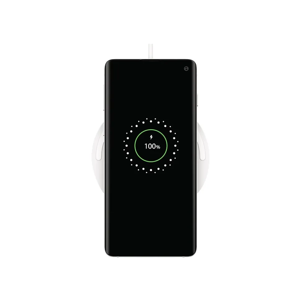 Belkin BOOST CHARGE Wireless Charging Pad for Most Smartphones, White (WIA001TTWH)