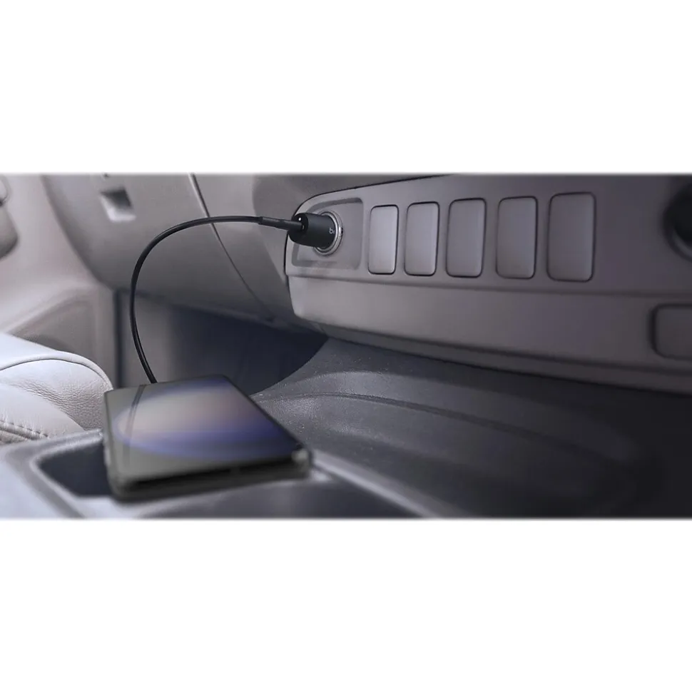 Belkin BoostCharge USB Type-C Universal Car Charger, Black (CCA004BTBK)