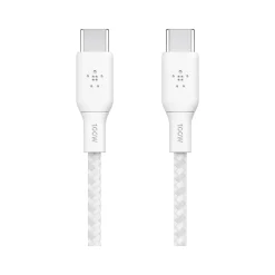 Belkin BoostCharge USB Type-C to USB Type-C Charging Cable, 6.6 ft., White, 2/Pack (CAB014bt2MWH2PK)