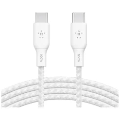 Belkin BoostCharge USB Type-C to USB Type-C Charging Cable, 6.6 ft., White, 2/Pack (CAB014bt2MWH2PK)