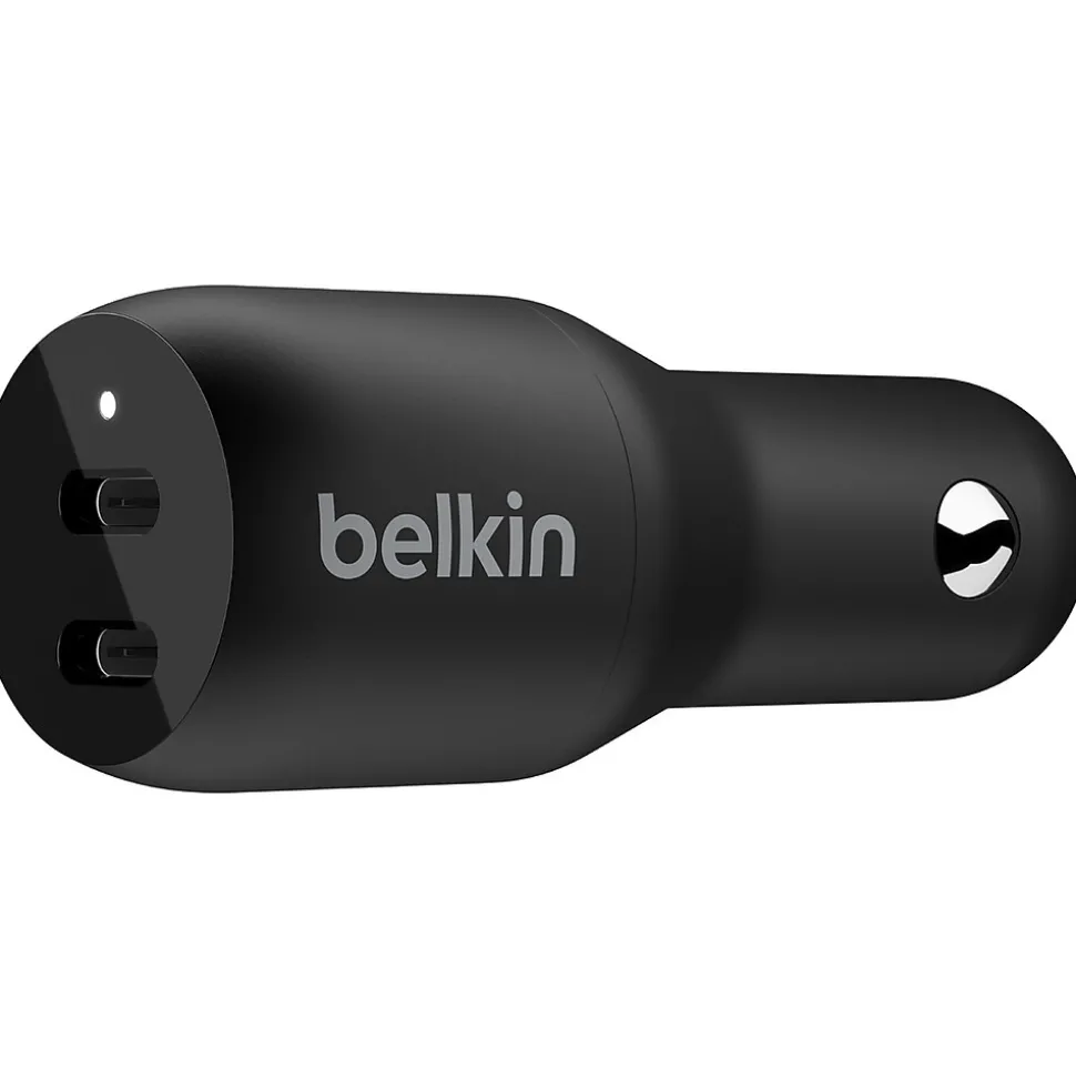 Belkin BoostCharge USB-C Car Charger, Black (CCB002BTBK)