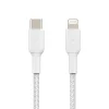 Belkin 3.3-ft BOOST CHARGE Braided USB-C to Lightning Cable for iPad/iPhone/iPod (M/M), White (CAA004bt1MWH)