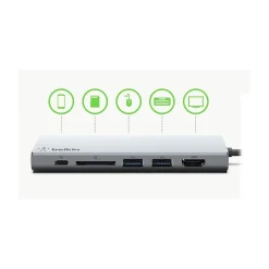 Belkin Multimedia 5-Port USB-C Hub, Gray (F4U092BTSGY)
