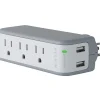 Belkin 3-Outlet Mini Travel Surge Protector, 918 Joules (BST300BG)