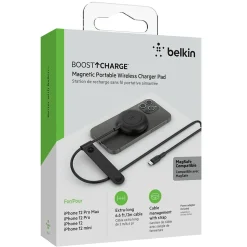 Belkin 7.5W Magnetic Portable Wireless Charger Pad, Black (WIB003btBK)