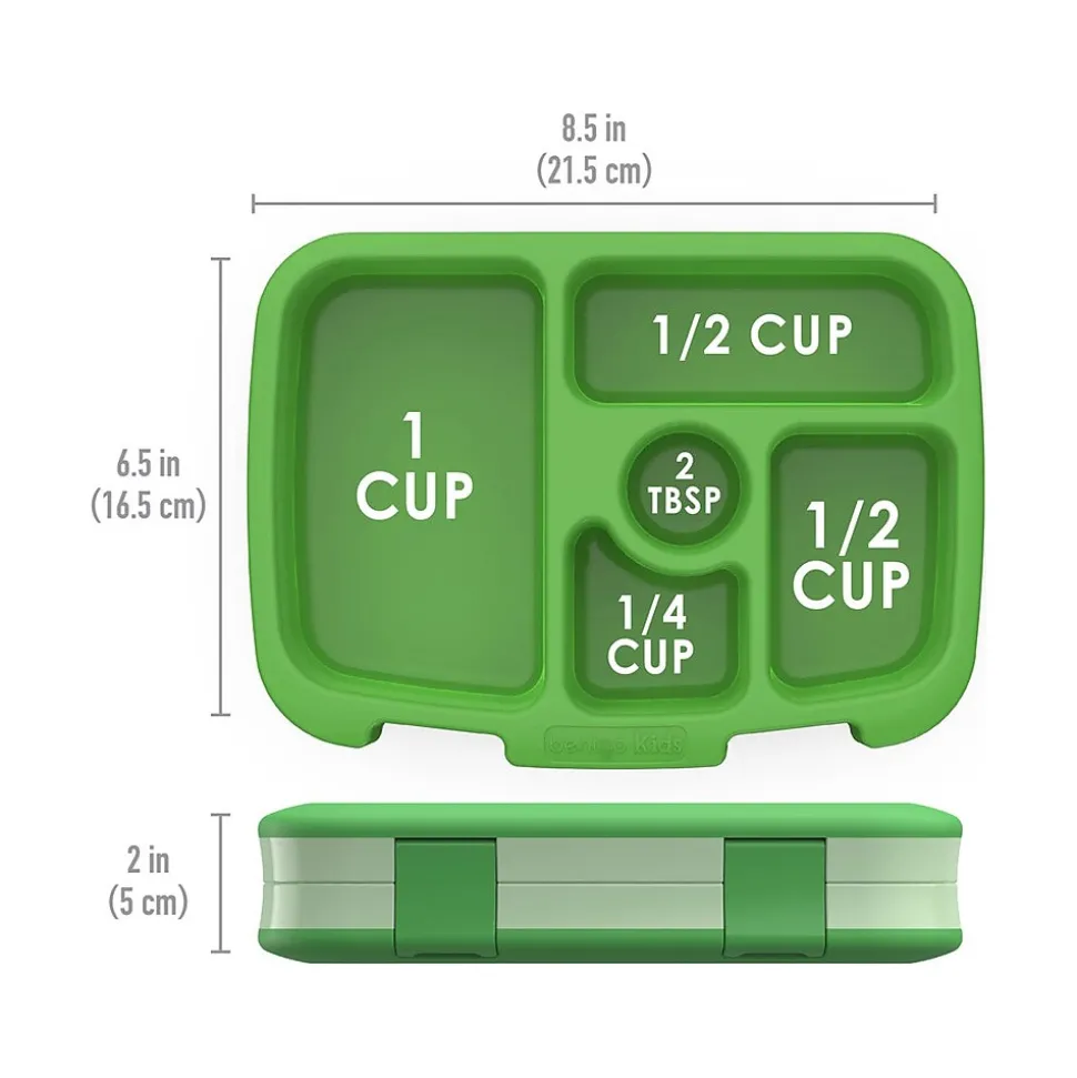 bentgo Kids Lunch Box, Green, 19 oz. (BGOKIDS-G)