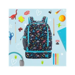 bentgo Kids Prints Dinosaur Backpack with Lunch Box, Multicolor (BGBKPAK-DNO)