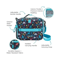 bentgo Kids Prints Dinosaur Lunch Bag, Multicolor (BGPTBAG-DNO)