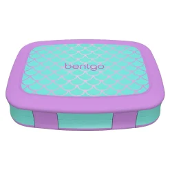 bentgo Kids Prints Mermaid Scales Lunch Box, Teal/Purple (BGKDPT-MMD)