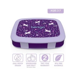 bentgo Kids Prints Unicorn Lunch Box, Multicolor (BGKDPT-UNI)