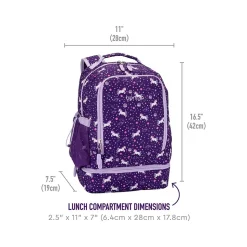 bentgo Kids Prints Unicorn Backpack with Lunch Box, Multicolor (BGBKPAK-UNI)