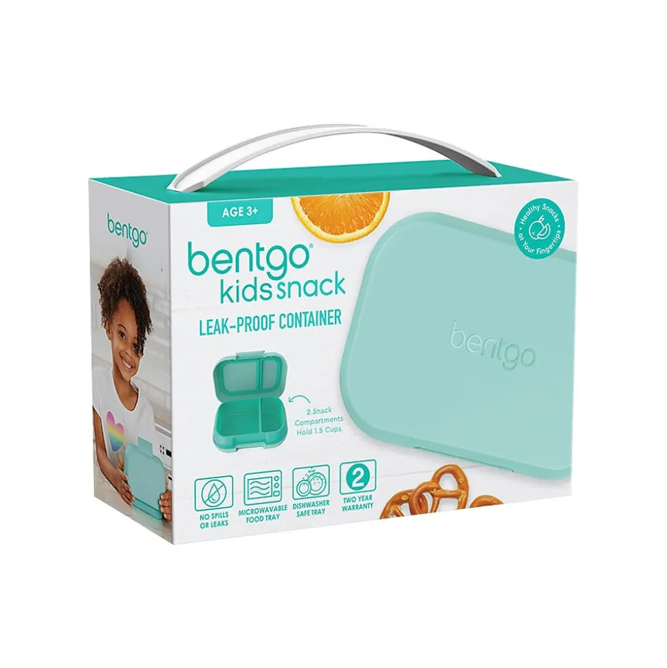 bentgo Kids Snack Container, Aqua, 12 oz. (BGKDSNK-A)