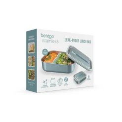 Bentgo MicroSteel Lunch Box, Aqua, 41 oz. (BGSTLCH-AQ)
