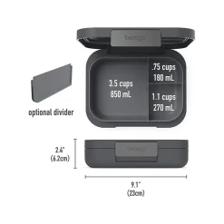 bentgo Modern Lunch Box, Dark Gray, 44 oz. (BGOMDN-DG)