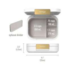 bentgo Modern Lunch Box, White, 44 oz. (BGOMDN-W)