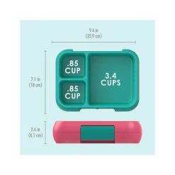 bentgo Pop Lunch Box, Bright Coral/Teal (BGOPOP-BC)