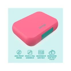 bentgo Pop Lunch Box, Bright Coral/Teal (BGOPOP-BC)