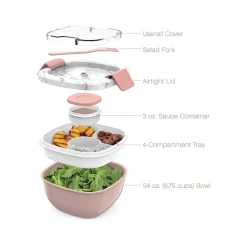 bentgo Salad Container, Blush Marble, 54 oz. (BGOSAL-M)