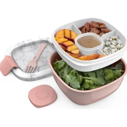 bentgo Salad Container, Blush Marble, 54 oz. (BGOSAL-M)
