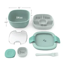 bentgo Salad Container, Coastal Aqua, 54 oz. (BGOSAL-CA)