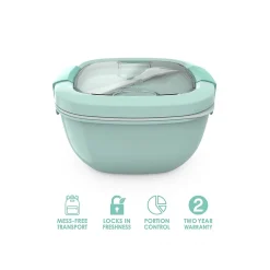 bentgo Salad Container, Coastal Aqua, 54 oz. (BGOSAL-CA)