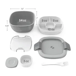 bentgo Salad Container, Gray, 54 oz. (BGOSAL-Y)
