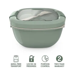 bentgo Salad Container, Khaki Green, 54 oz. (BGOSAL-KG)