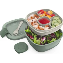 bentgo Salad Container, Khaki Green, 54 oz. (BGOSAL-KG)