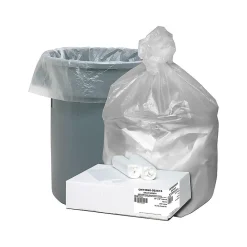 Berry Global Good'nTuff 60 Gallon Industrial Trash Bag, 38" x 58", High Density, 12 mic, Natural, 200 Bags/Box (GNT3860)