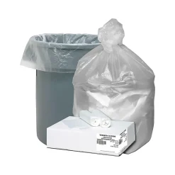 Berry Global Ultra Plus 60 Gallon Industrial Trash Bag, 38" x 60", High Density, 14 mic, Natural, 200 Bags/Box (WHD6014)
